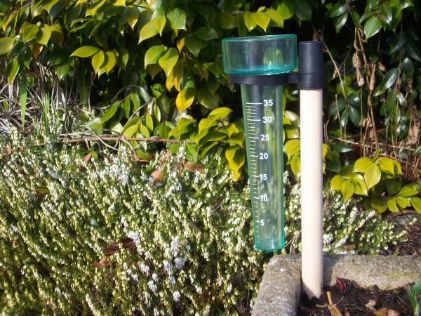 Matériel de jardinage - Pluviomètre à Planter avec Piquet - face recto